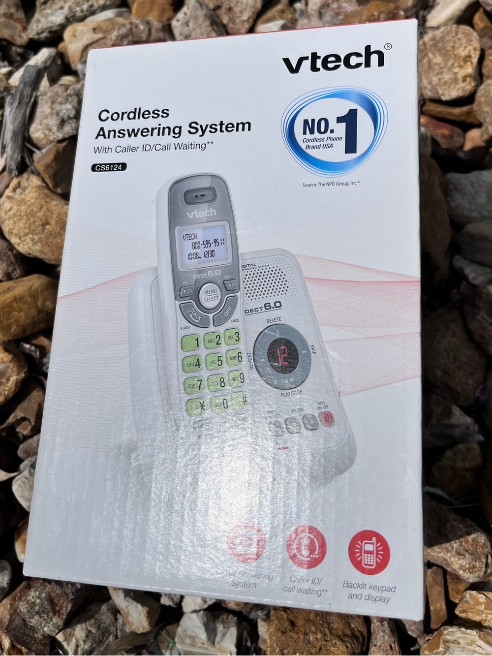VTech White Cordless Answering System with Caller ID